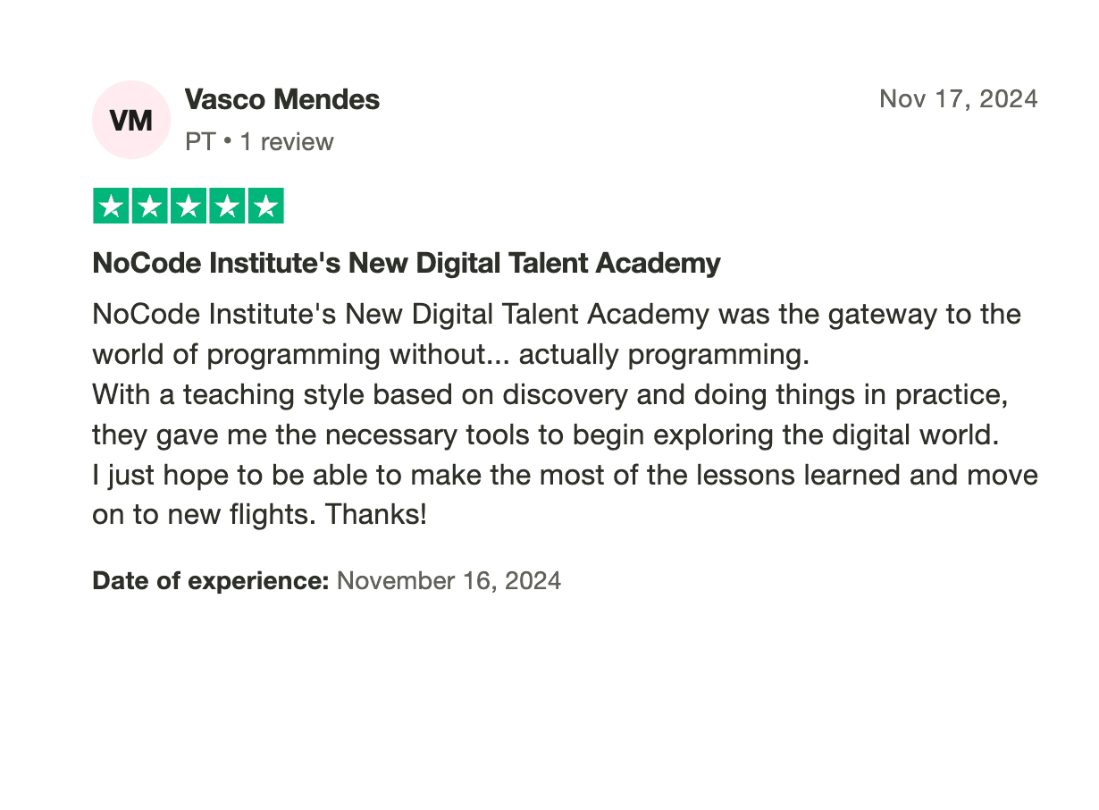 Testimonial Vasco Mendes