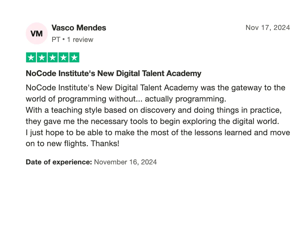 Testimonial Vasco Mendes