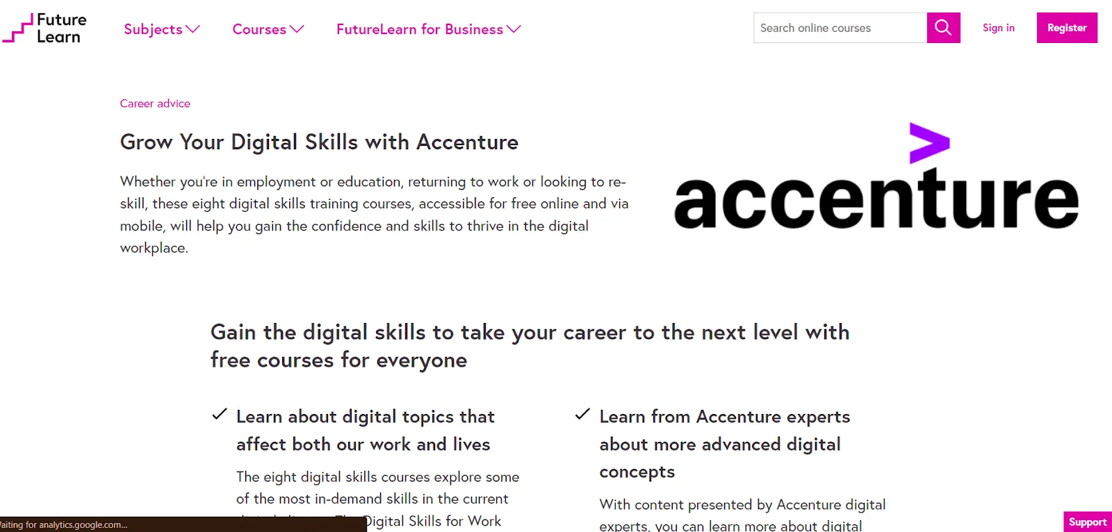 Grow Your Digital Skills with Accenture – FutureLearn