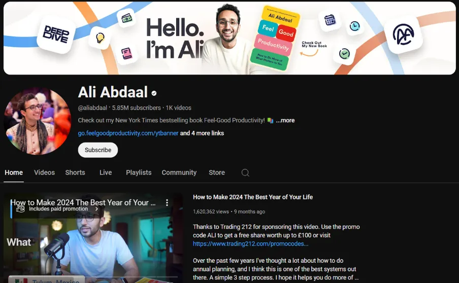 2. Ali Abdaal