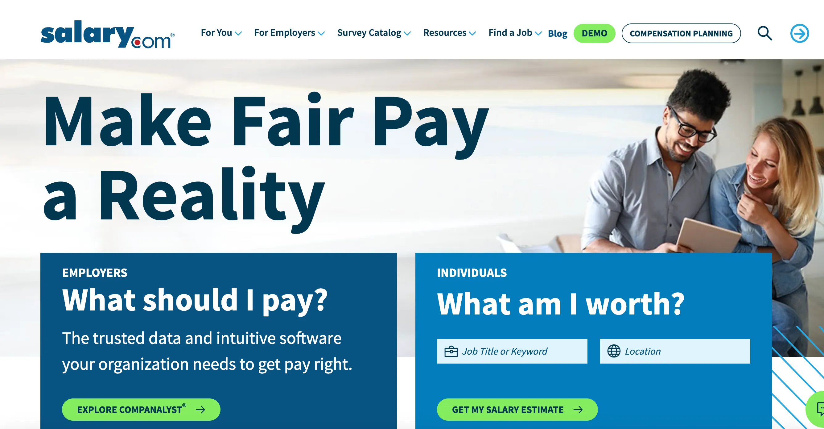 Salary.com screenshot