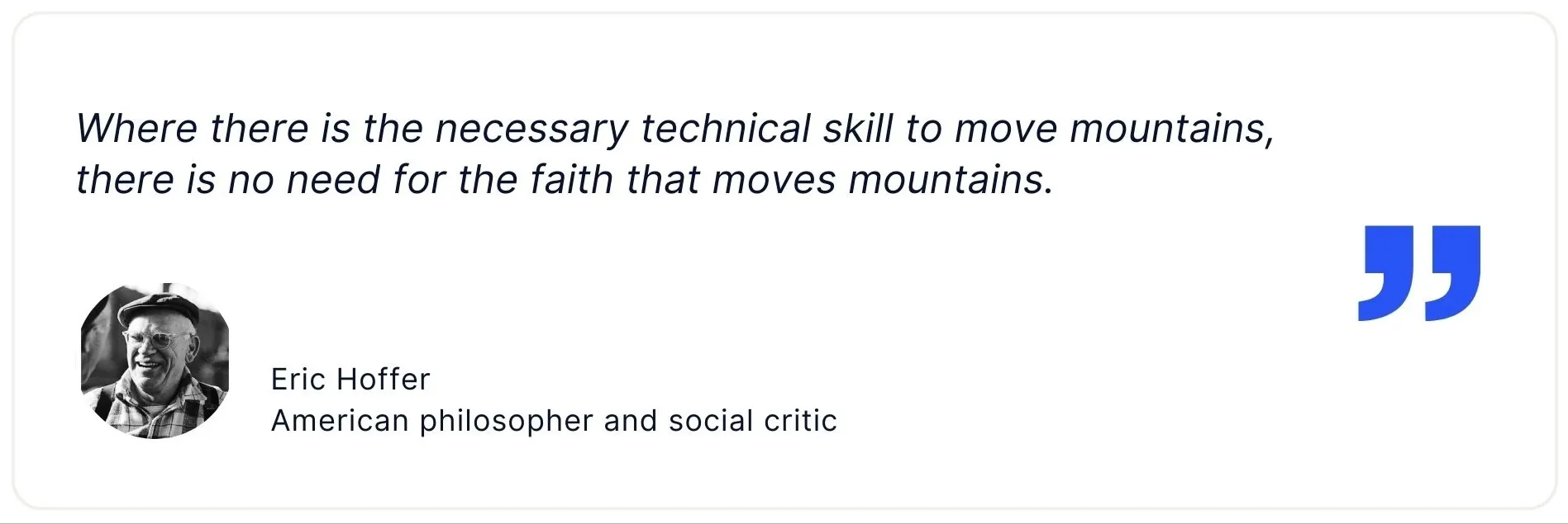 Eric Hoffer quote