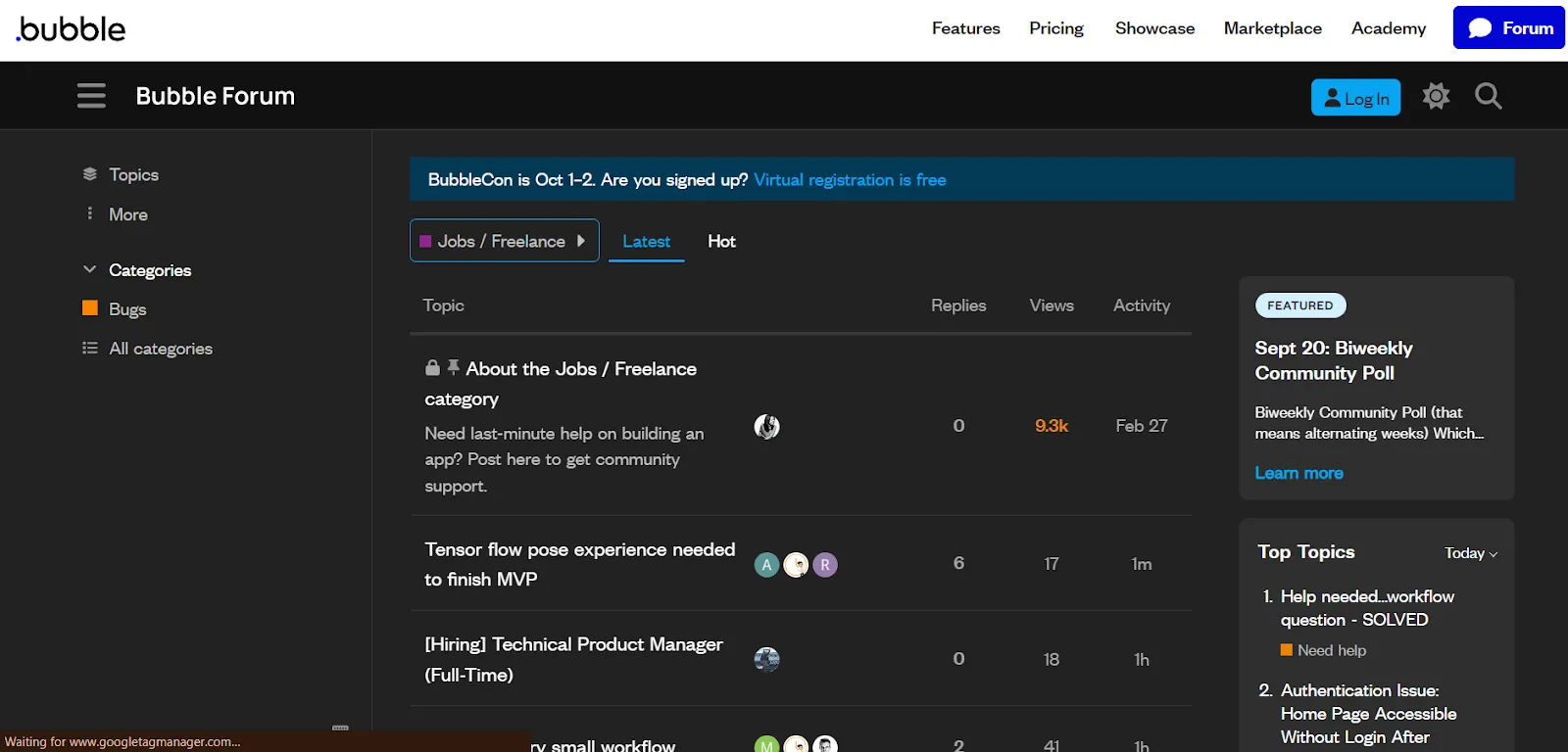Bubble Jobs Board