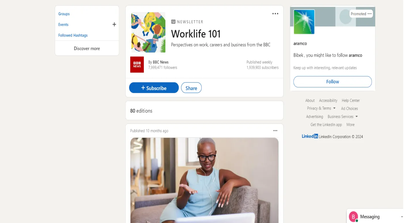 1. Worklife 101 – LinkedIn Newsletters