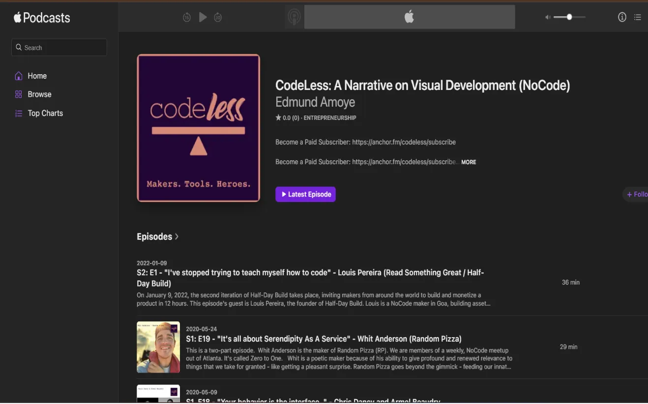 2. CodeLess: A Narrative on Visual Development