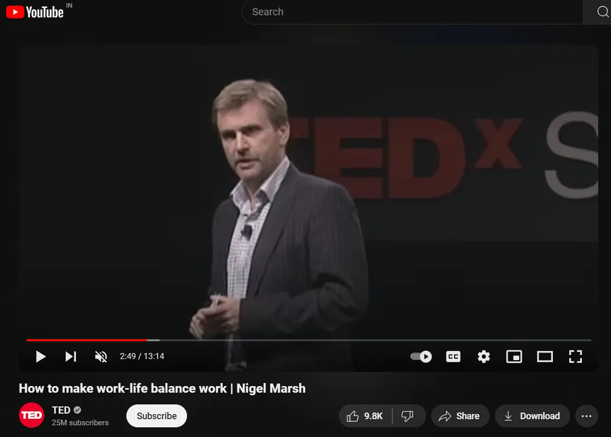 How to Make Work-Life Balance Work – Nigel Marsh
