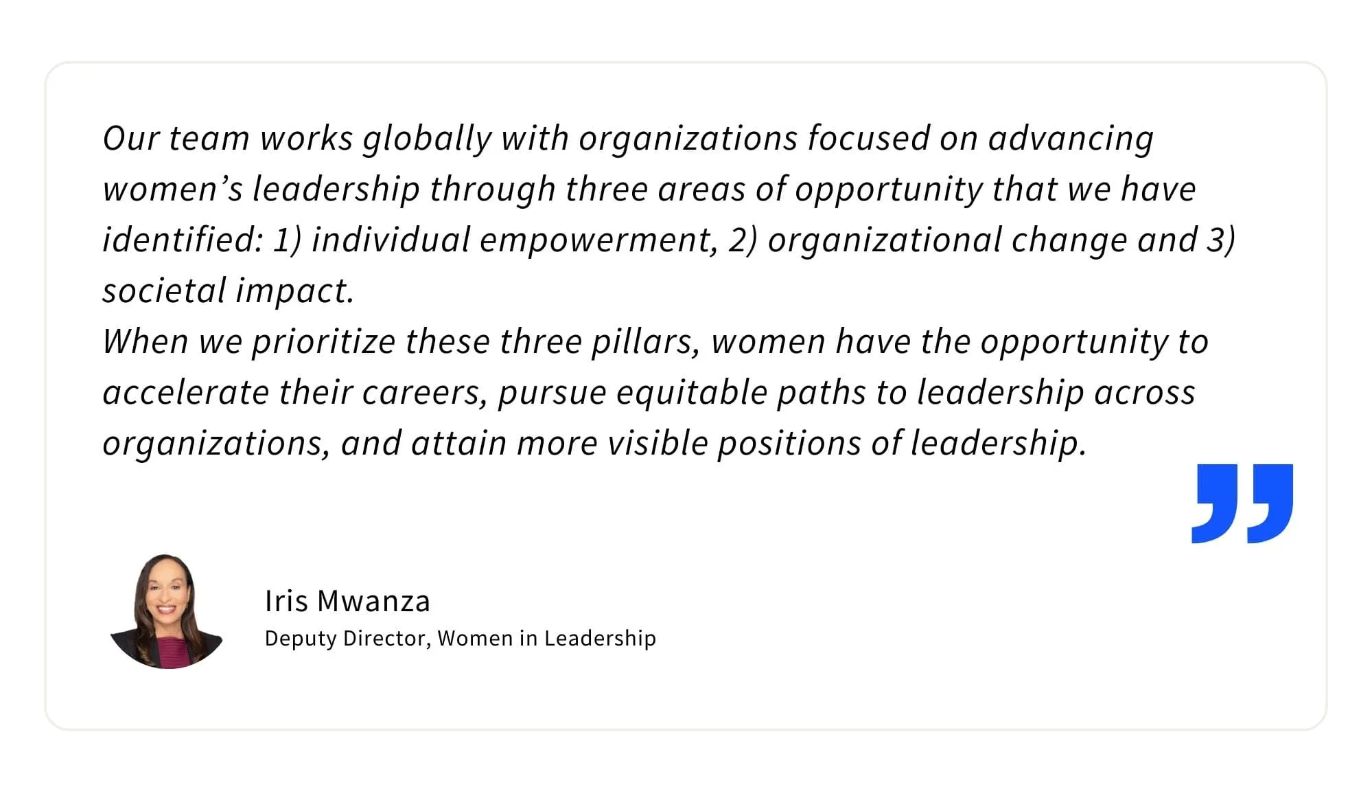 Iris Mwanza quote