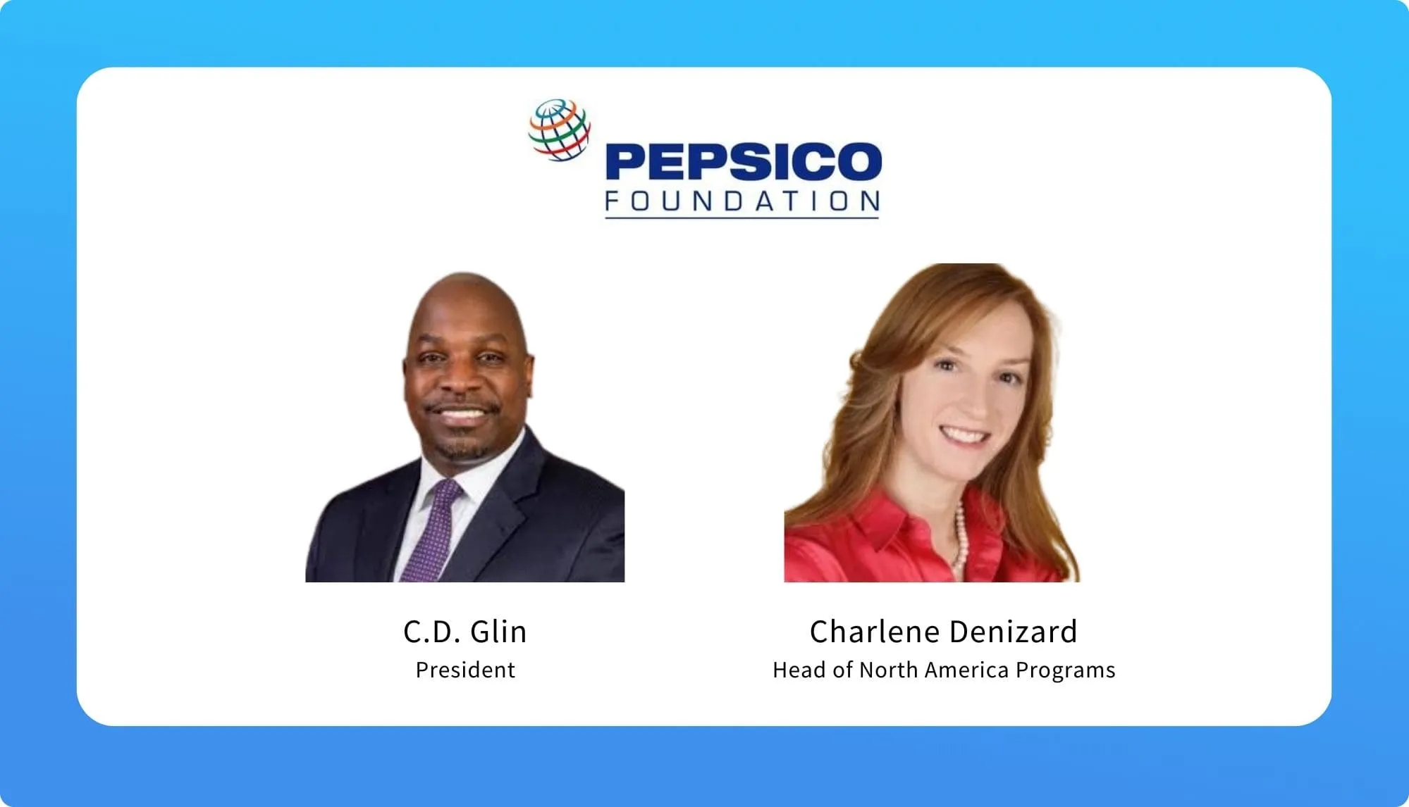 C.D. Glin & Charlene Denizard – PepsiCo Foundation