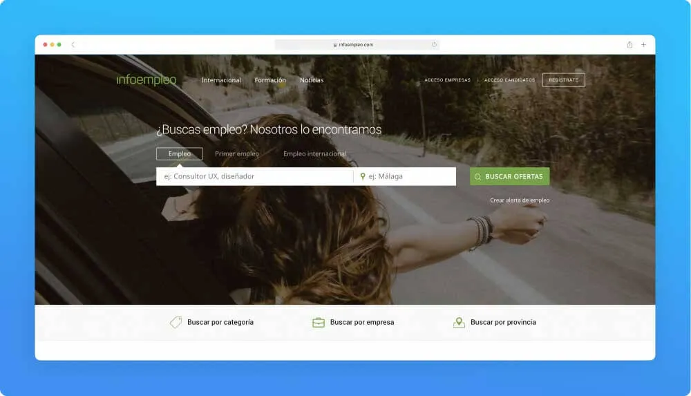 Infoempleo website screenshot