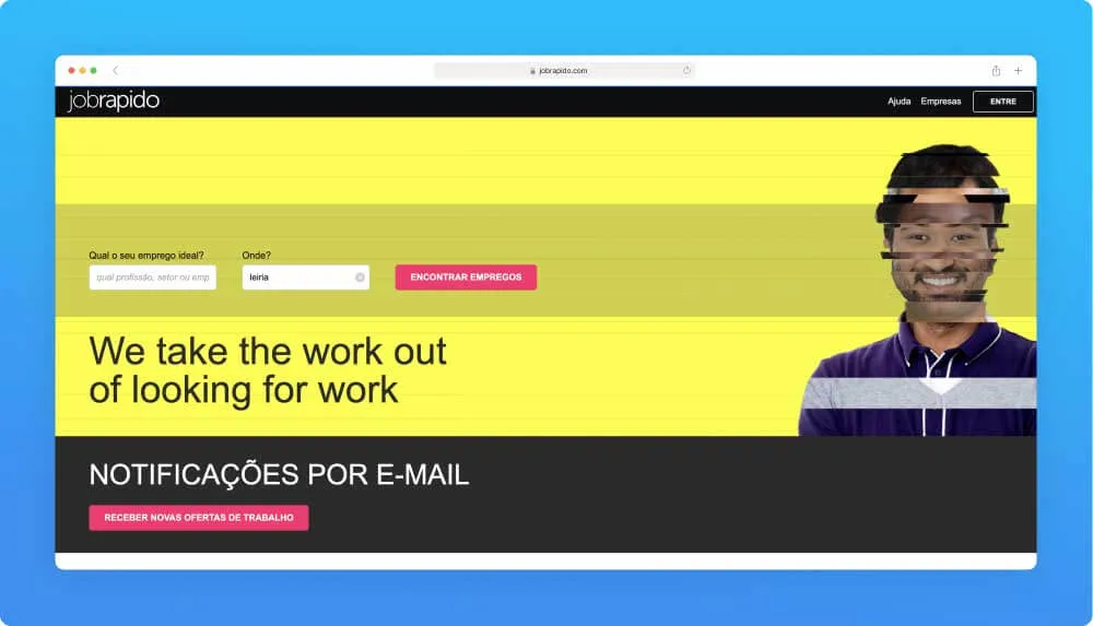 Jobrapido website screenshot