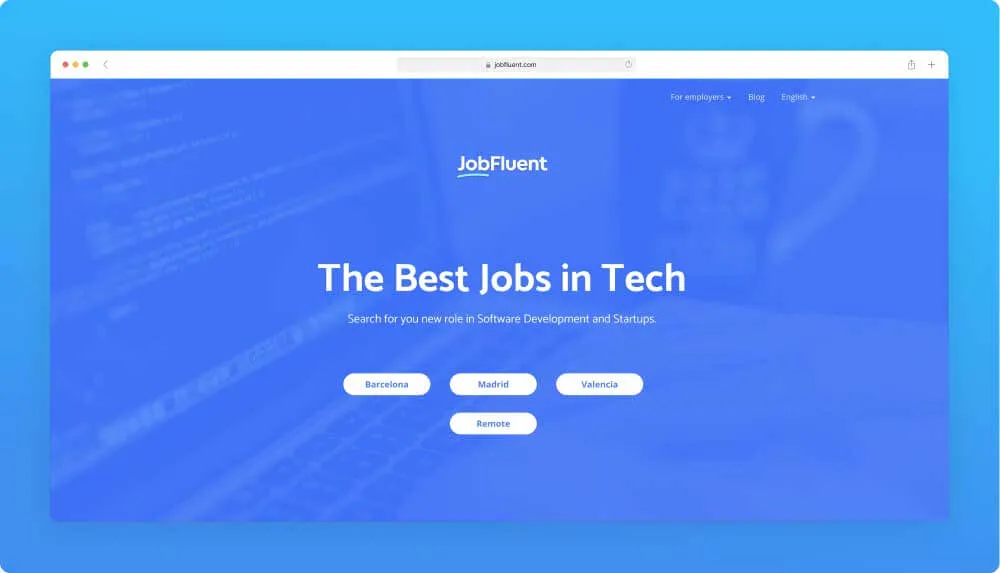JobFluent website screenshot