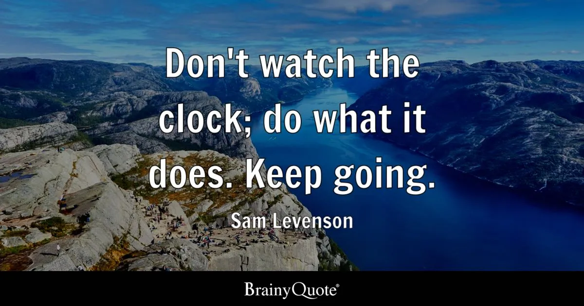 Quote on staying persistent and going forward