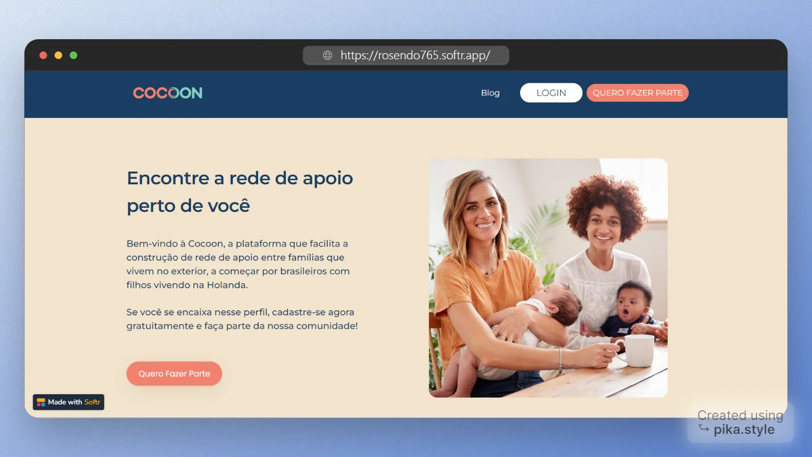 Cocoon website screenshot