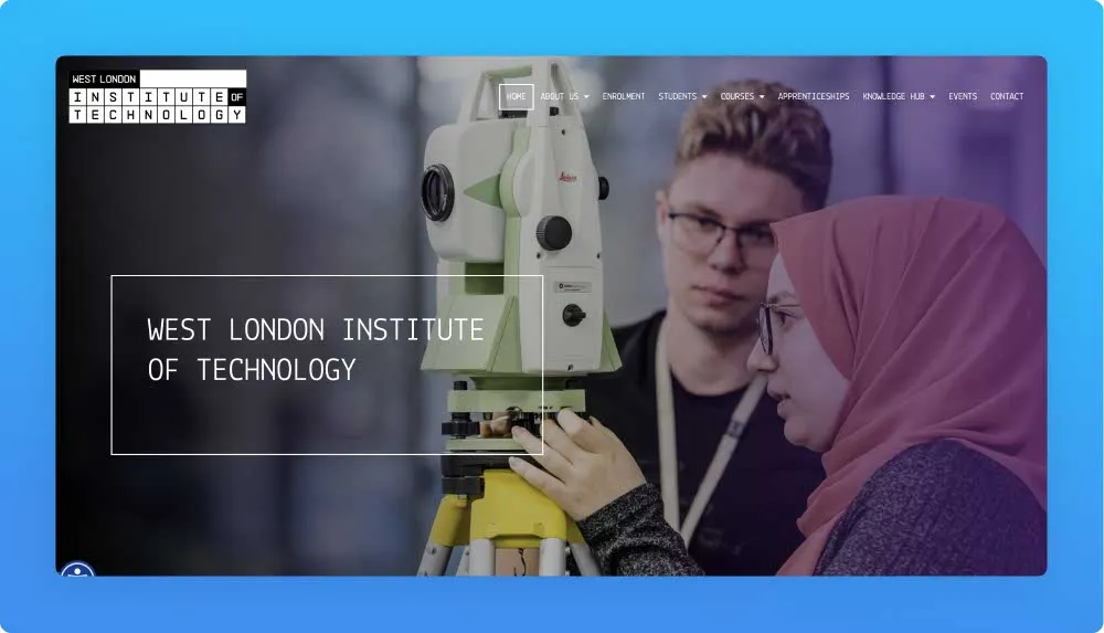 West London Institute of Technology professional programs and workshops website screenshot