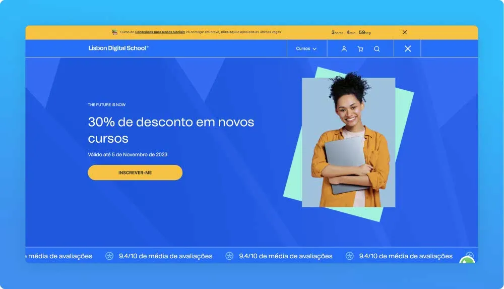 Lisbon Digital Schools programs/ workshops website screenshot