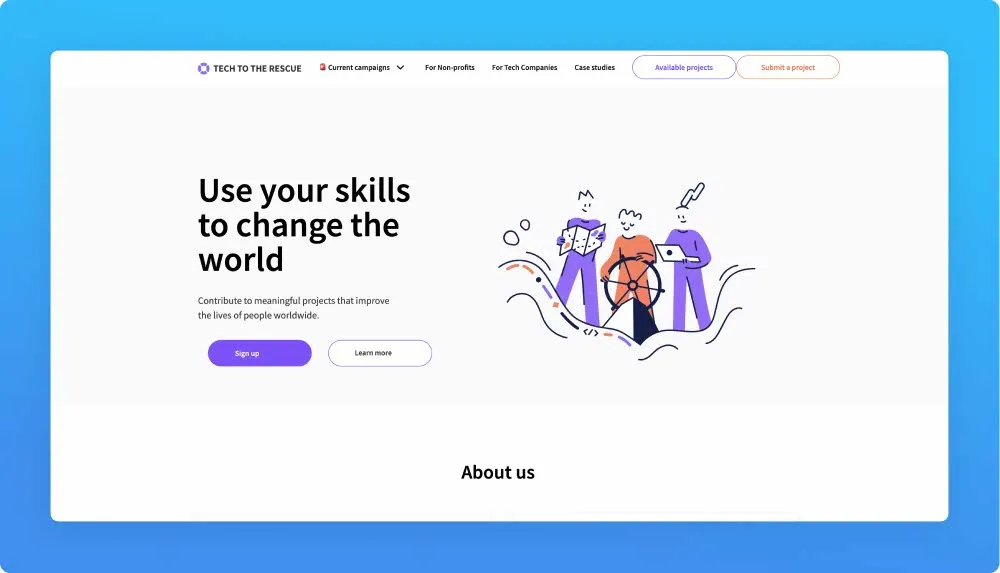 Tech to the rescue London foundation website screenshot
