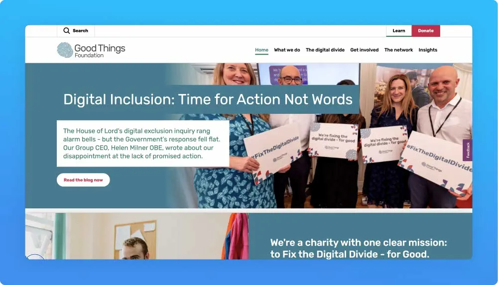 Good Things Foundation website screenshot