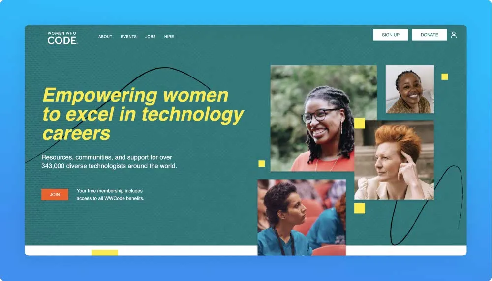 Women Who Code London Foundation website screenshot