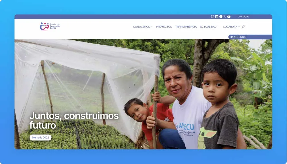 Foundation Fundación Promoción Social Madrid website screenshot