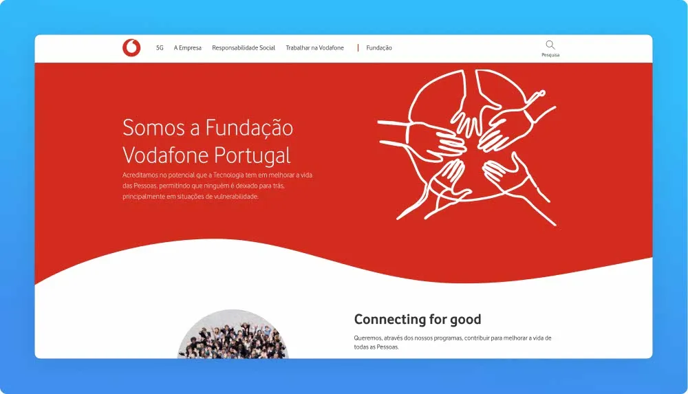 Vodafone Portugal Foundation website screenshot