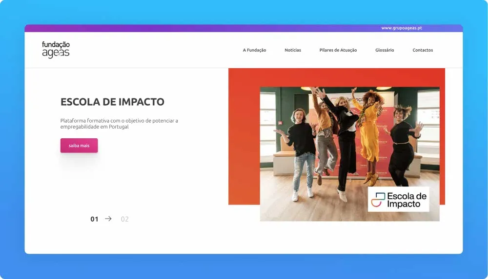 Foundation AGEAS website screenshot