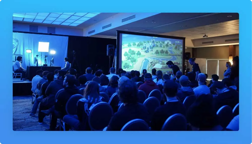 Crowded tech conference event in London