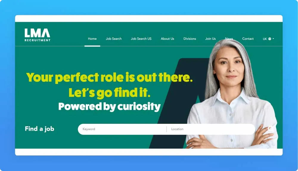 London agency LMA Recruitment website screenshot