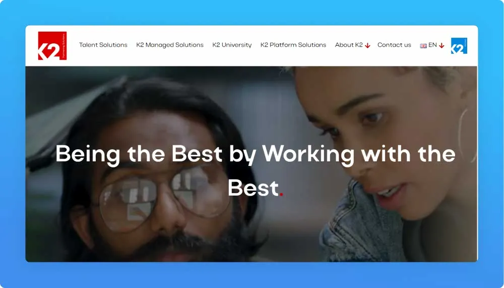 Recruitment Agency K2 Partnering Solutions website screenshot