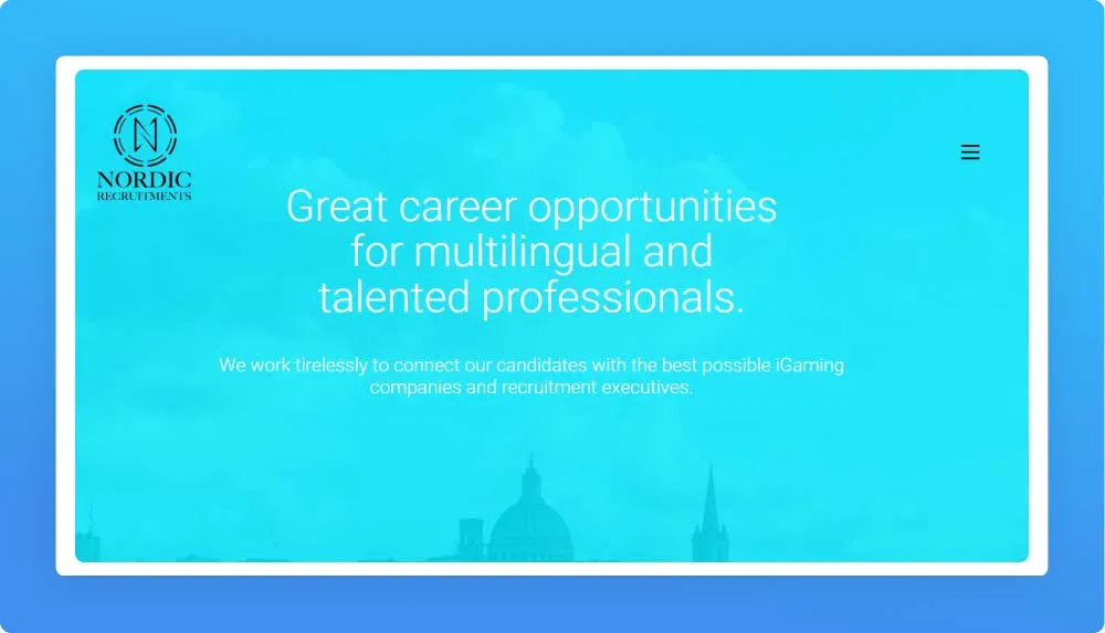 Nordic Recruitments website screenshot