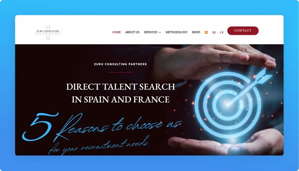 Recruitment agency EC Partners website screenshot