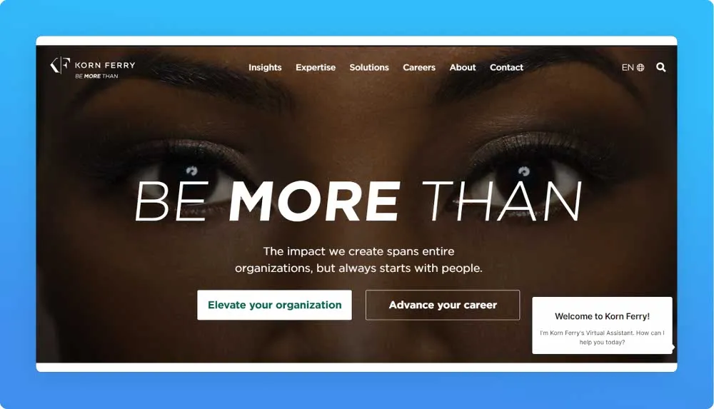 Consulting firm Korn Ferry website screenshot