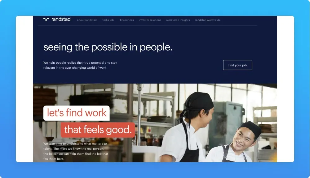 Randstad Webpage