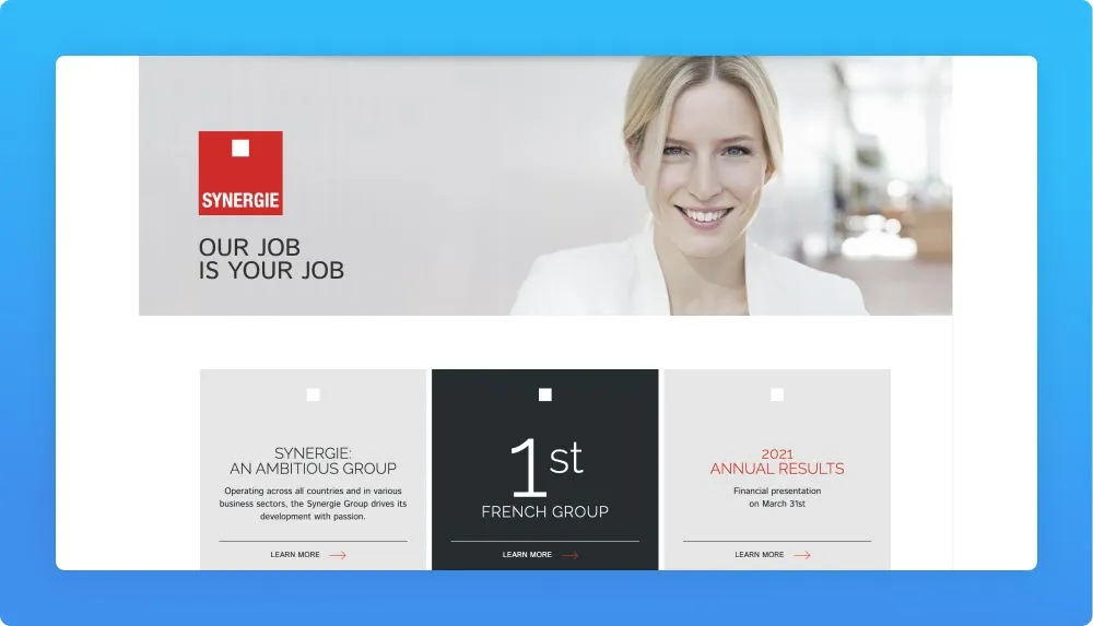 Synergie Webpage