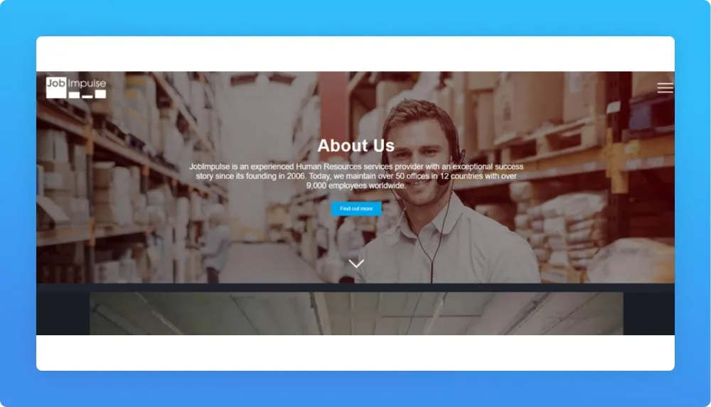 Job Impulse webpage