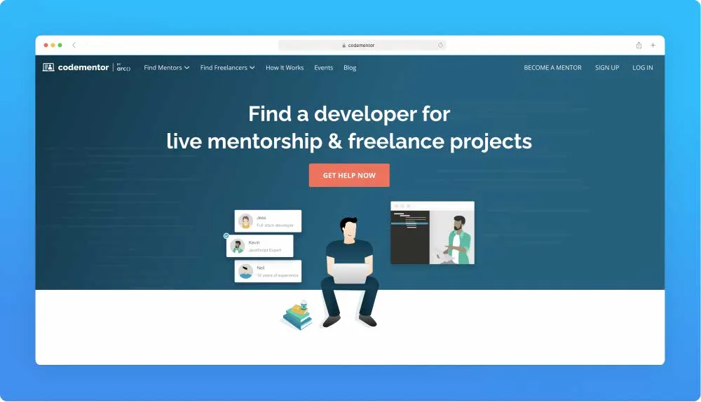 Upwork like websites - Codementor screenshot