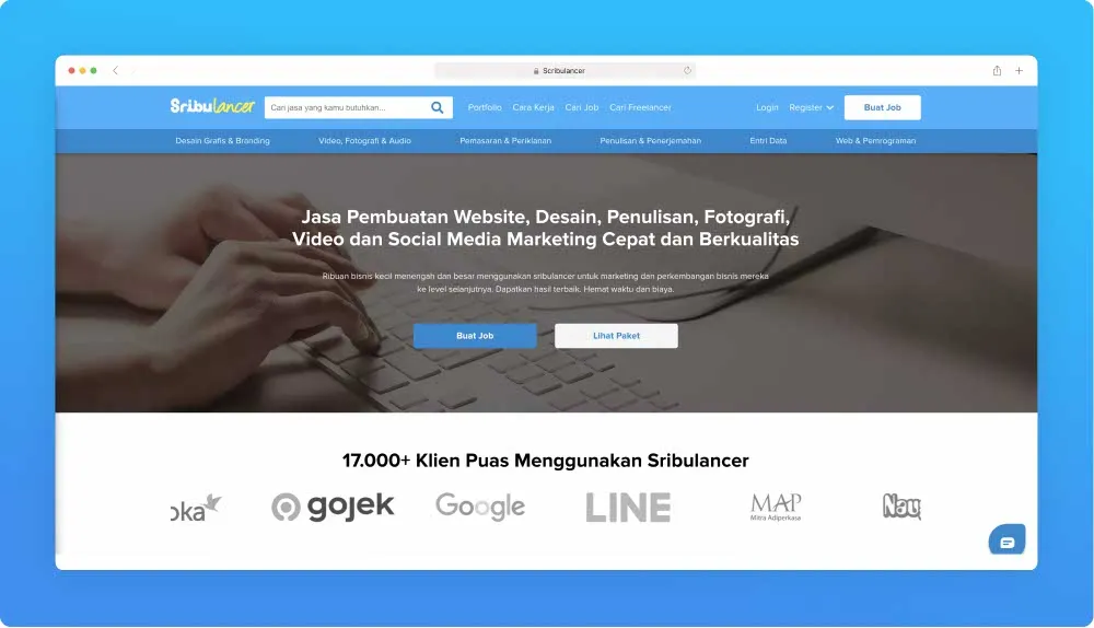 Upwork like websites - Scribulancer screenshot