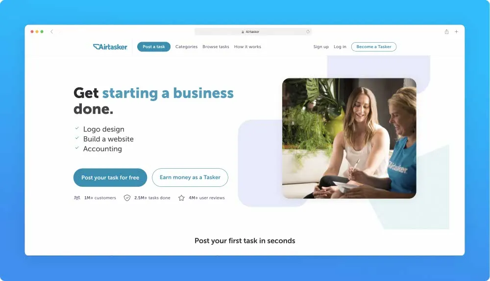 Upwork like websites - Airtasker screenshot