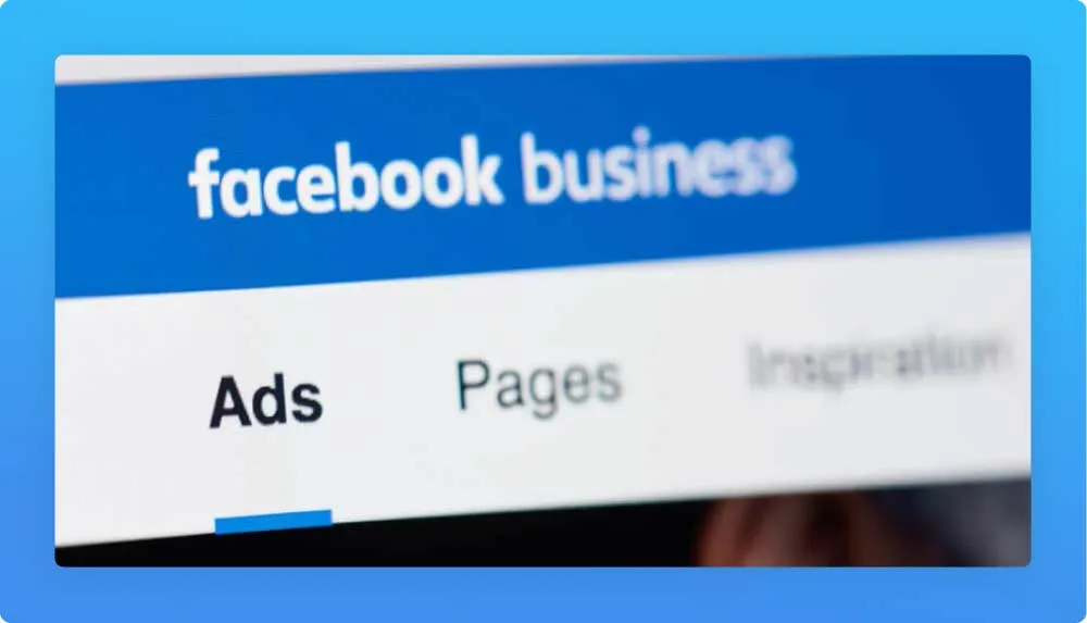Facebook business page screenshot