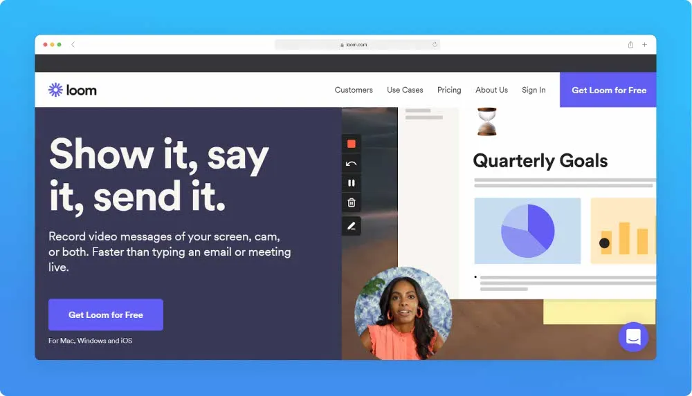Loom website screenshot