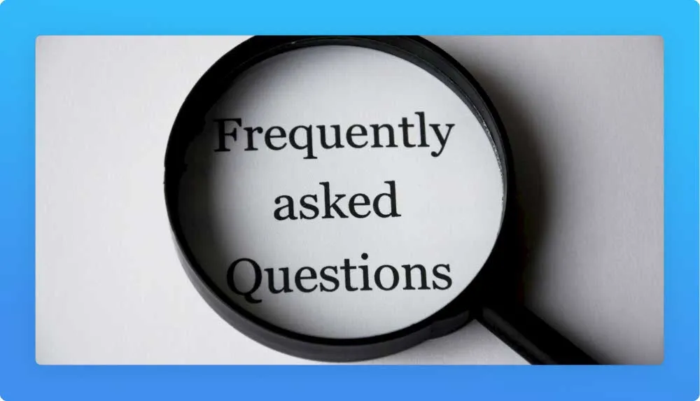 Magnifying lens on words Frequently asked questions