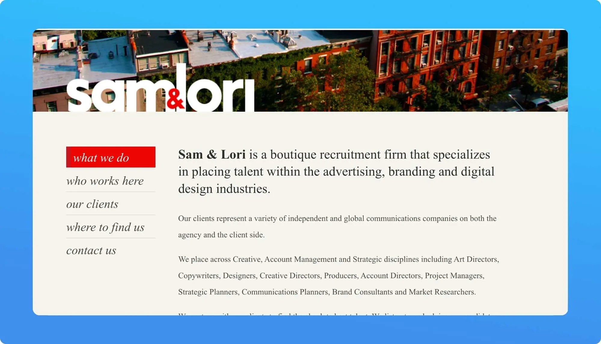 Sam & Lori Website