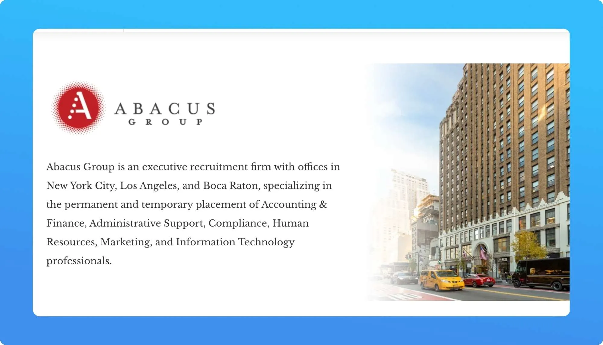 Abacus Group Website
