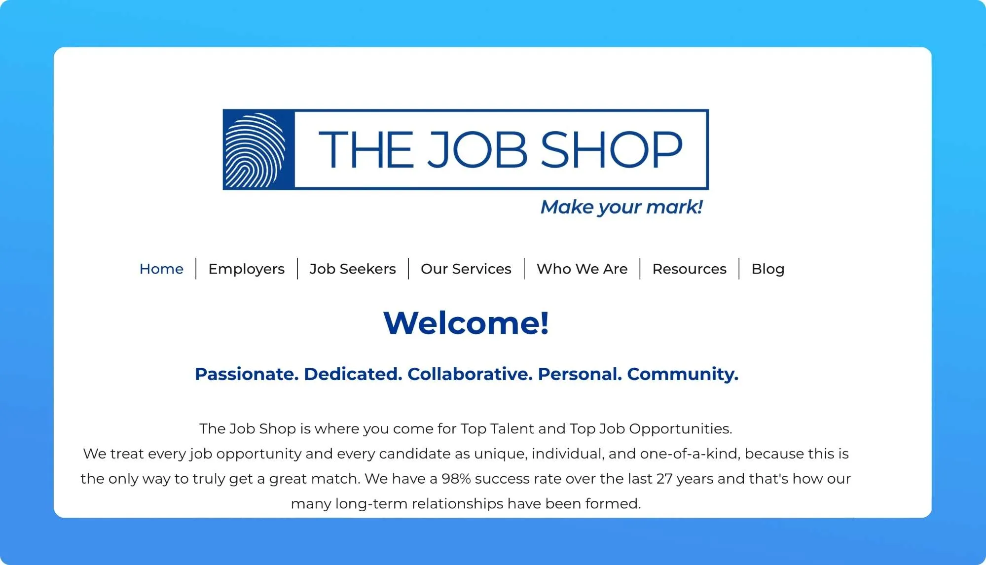 The Job Shop Website