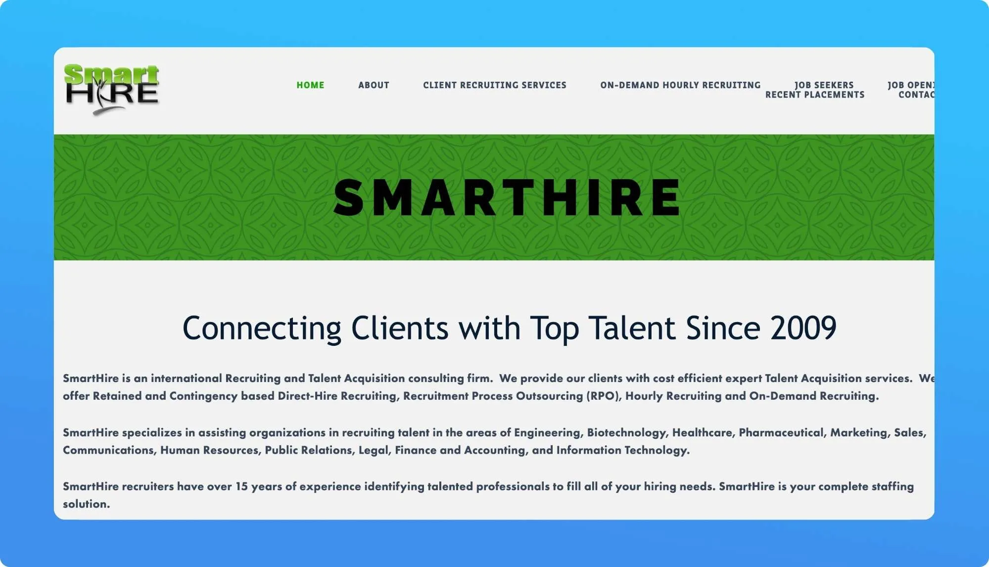 SmartHire Website