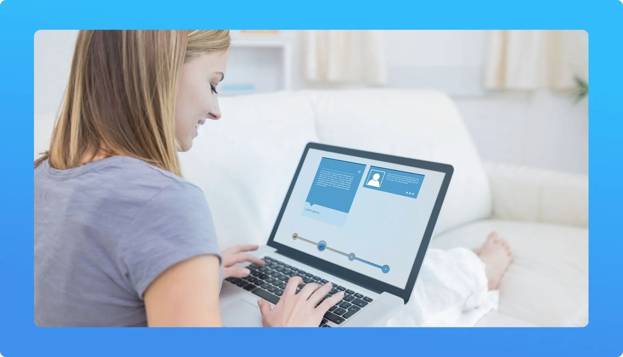 Freelancer working in laptop