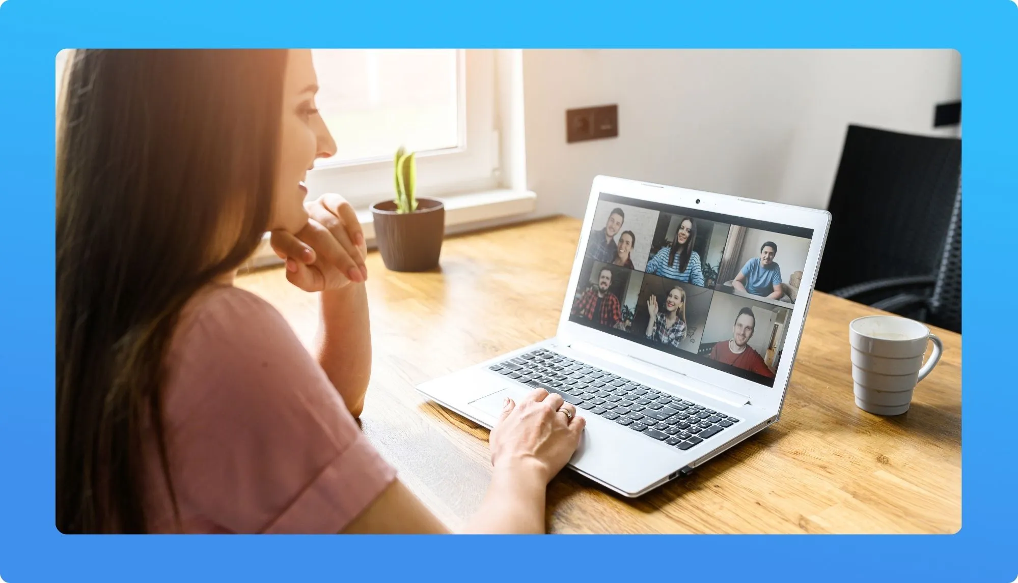 Community Manager on a zoom call