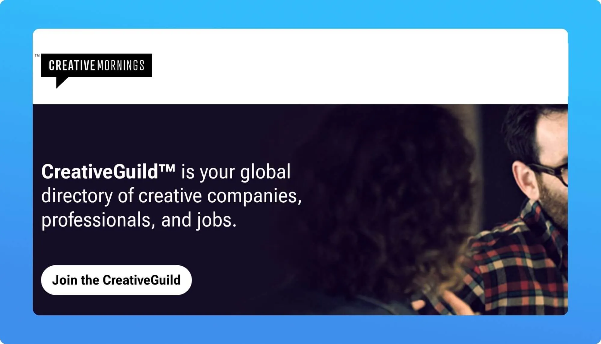 Screenshot of a job boad for creatives