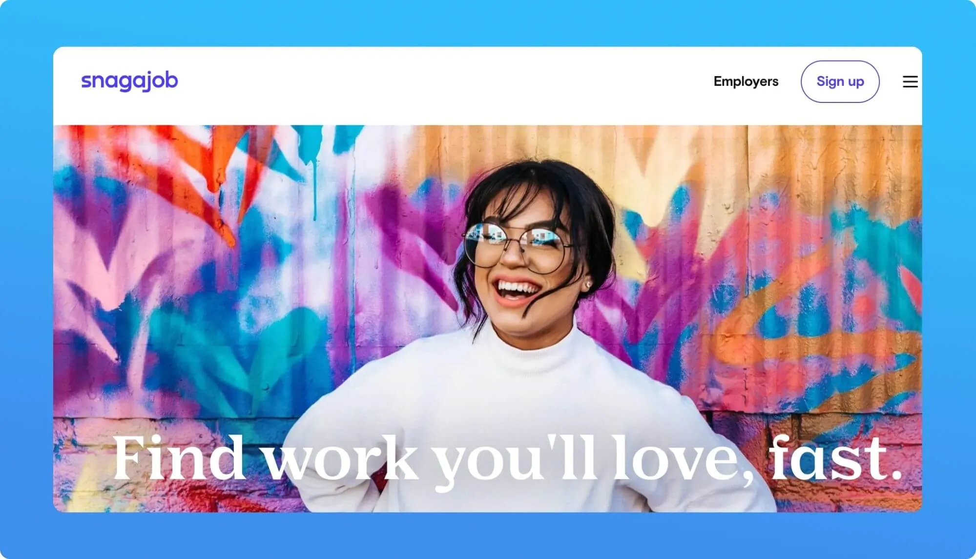 Screenshot of a job board for freelancers