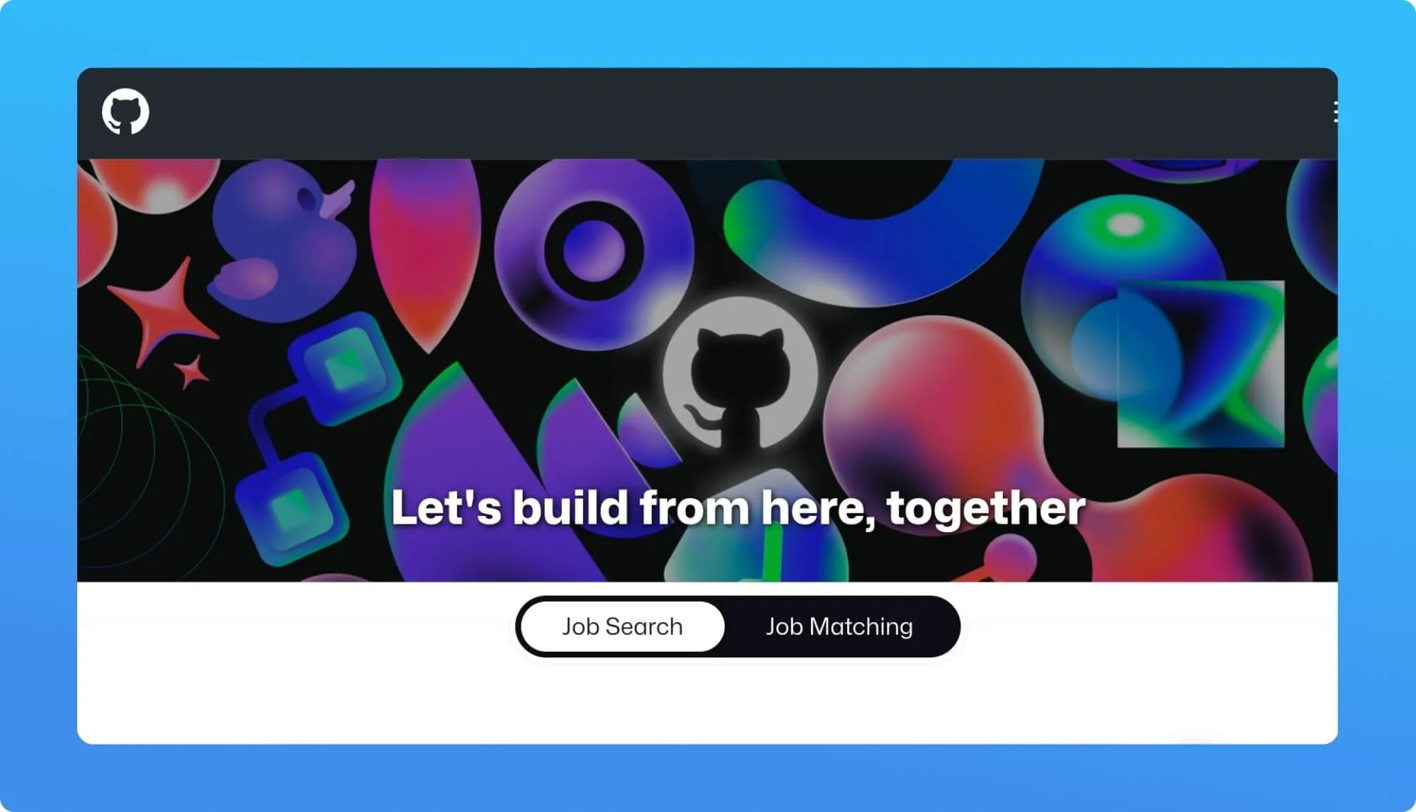 Screenshot of a Tech Job Board website