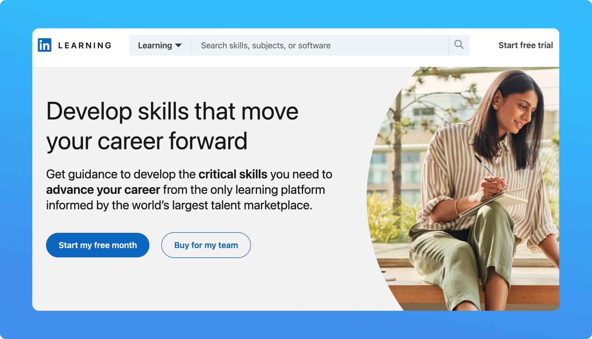 LinkedIn Learning website screenshot